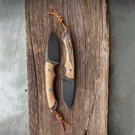 Handmade Two Skinner knife Set with S30v Steel and Olive Wood Handle